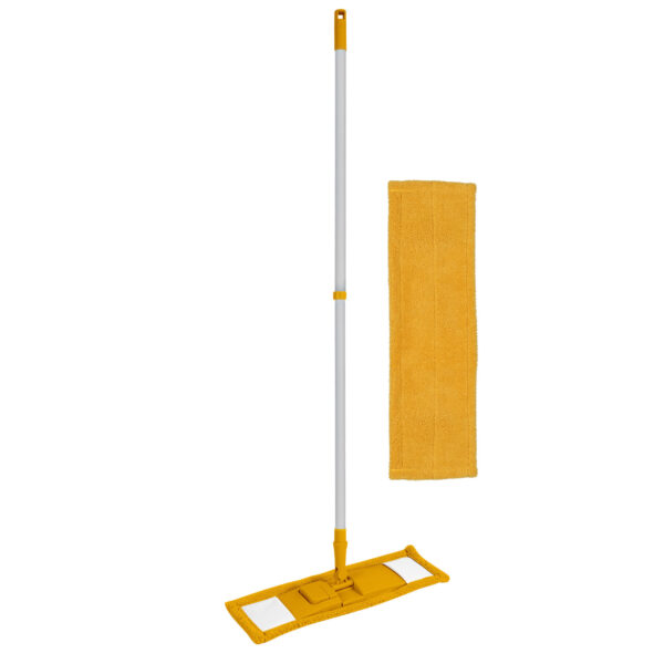 Urban Living vloerwisser microvezel dweil - met steel - geel